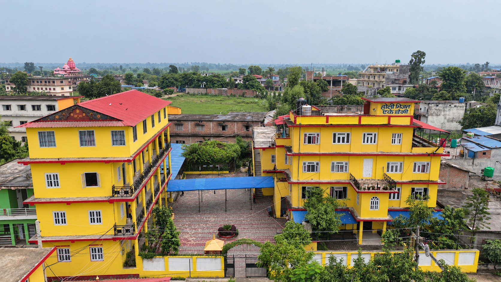 Holy Vision Academy school grounds in Chandrapur