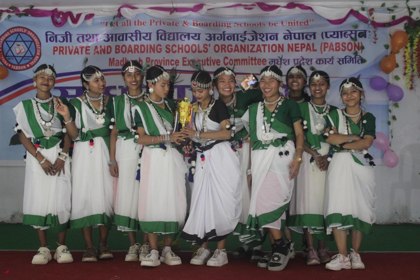 Students dressed for a cultural celebration